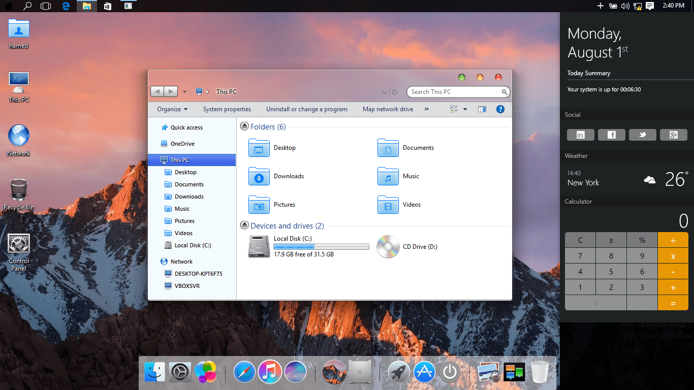 mac skins for windows